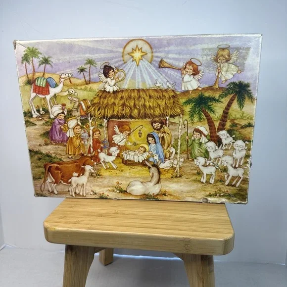 Springbok VTG Manger Nativity Scene‎ Childrens Puzzle 100pc Christmas Complete