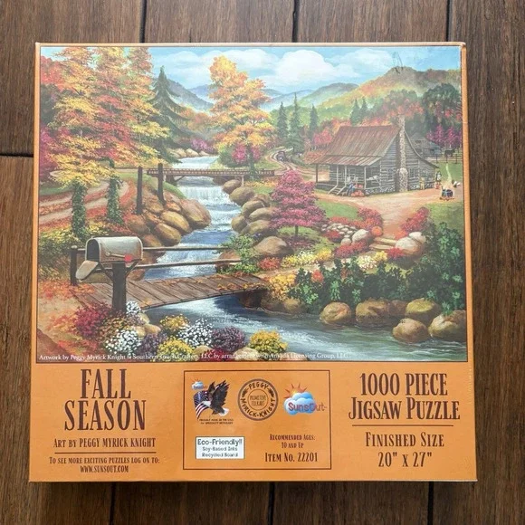 Fall Season 1000 Piece Jigsaw Puzzle Peggy Myrick Knight SunsOut Sealed