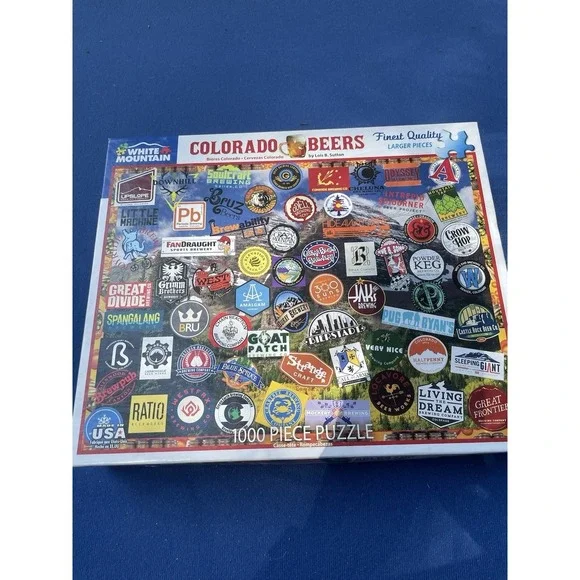 White Mountain Jigsaw‎ Puzzle Colorado Beers 1000 Large Pieces