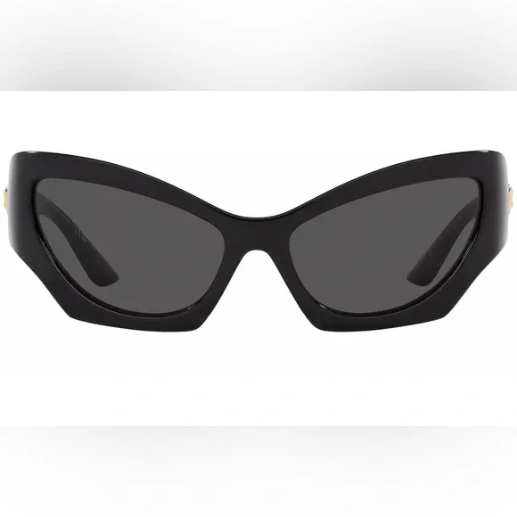 Versace Medusa RUNWAY Women's Black Cat-Eye Sunglasses New
