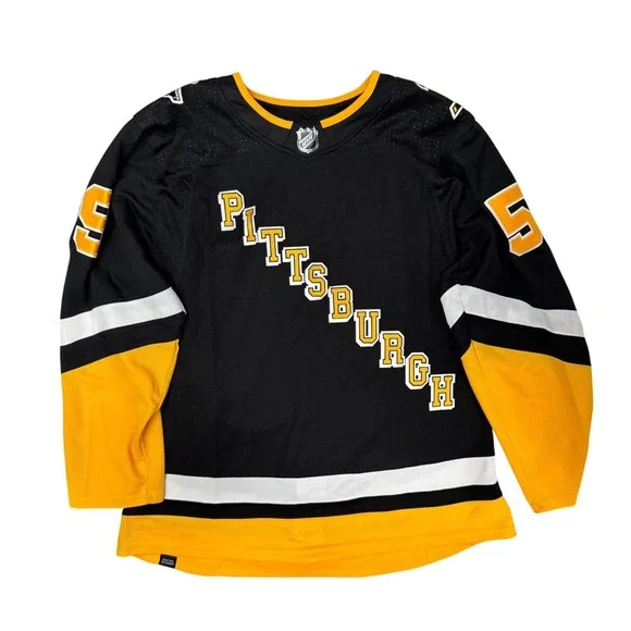 Adidas Pittsburgh Penguins Jake Guentzel 59 Primegreen Jersey Mens 54 Black Gold