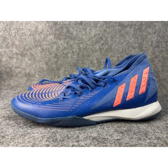 Adidas Predator Edge.3 Indoor Soccer Shoes Mens 8.5 Blue Orange GX0021 Cleats