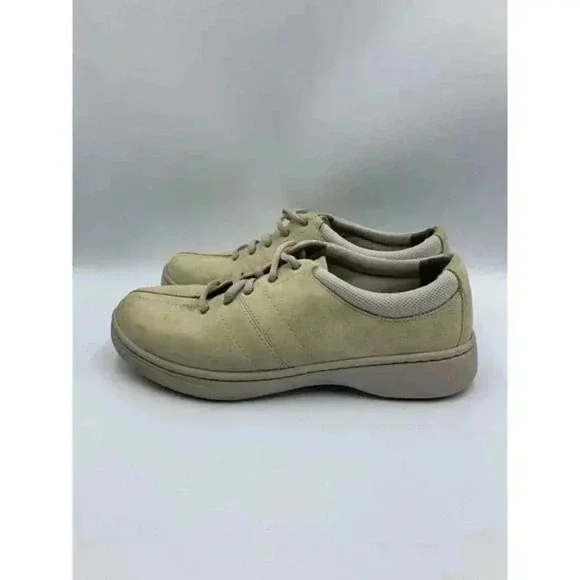 Dansko Womens Brandi T Sneaker Shoes Beige 4701162416 Leather 6.5-7 EU 37‎