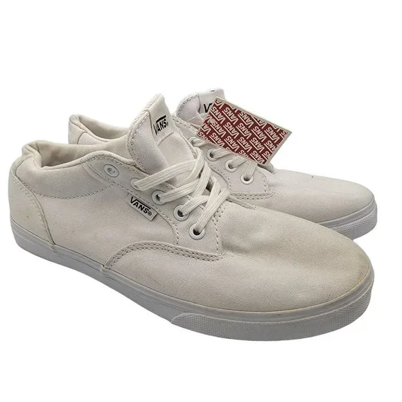 Vans Womens Shoes White Size 6 Casual Low Top Lace Up Shoes TB4R