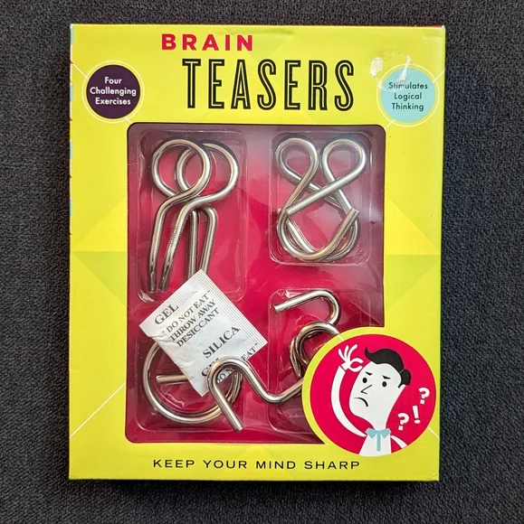 NIB Brain Teasers with 4 Challenging Excercises