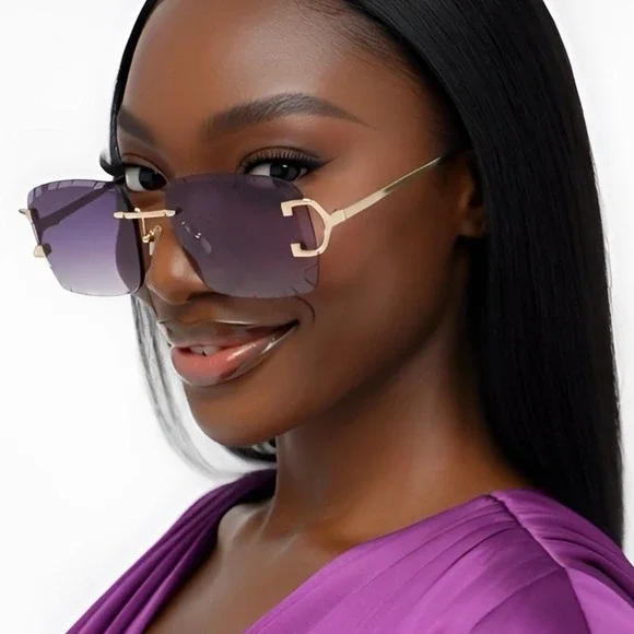 Fashion Square Black Lens‎ Luxury Wear Shades Hip Hop New Sunglasses Women Ladys