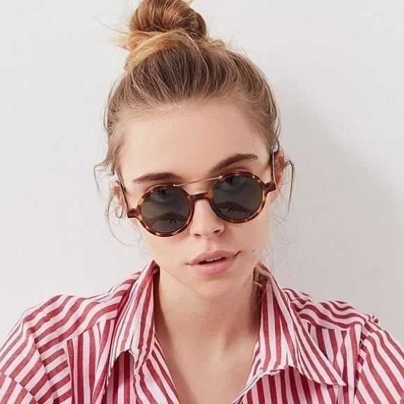 Vivien Tortoise Demi KOMONO Sunglasses 🕶 round brown gold