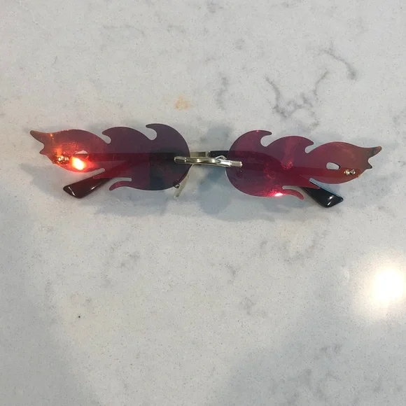 Source Unknown Red Flame Sunglasses