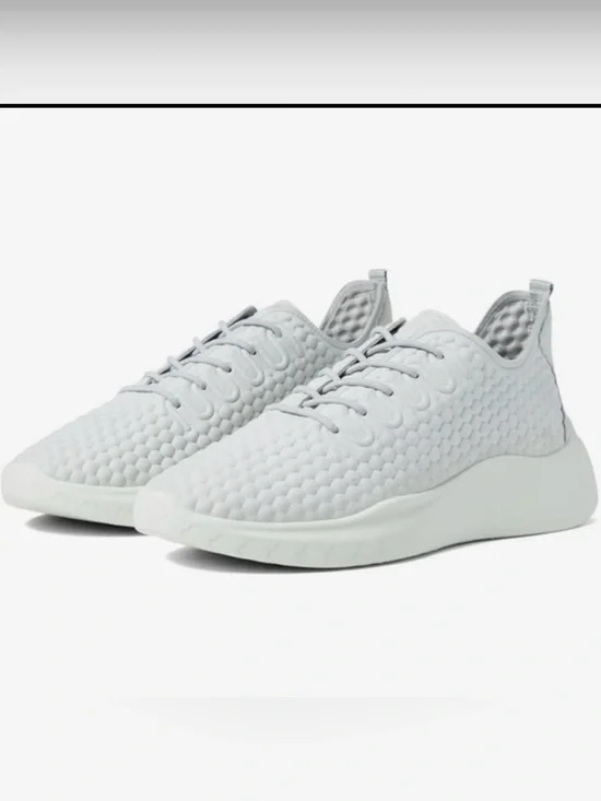 Ecco Women’s Therap Lace Textured Sneaker in Light Gray