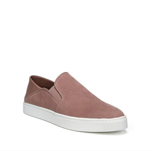 Vince Garvey Suede Slip On Sneakers with Fold Down Back