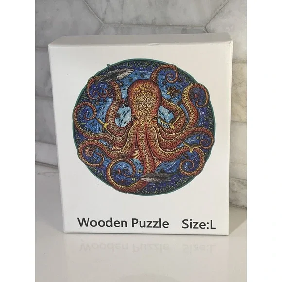 Wooden Jigsaw Puzzles for Adults, Octopus Style Wooden Jigsaw Puzzles Gifts