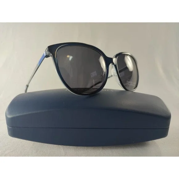 Draper‎ James DJ7038 Sunglasses Indigo Blue Floral 56-17-140 Women's New In Case
