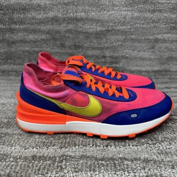 Nike Waffle Racer One Racer Blue/Bright Citron/Hyper Pink DC2533-400 Women’s 7