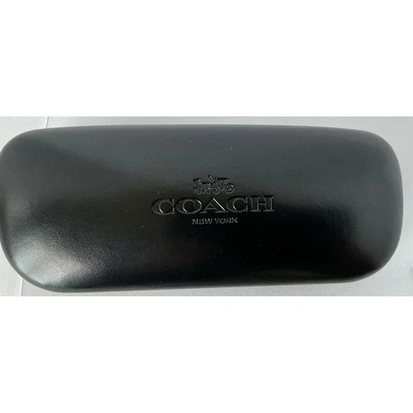 Coach Black Hard Clamshell Sunglasses Case‎ Embossed Logo One Size Classic
