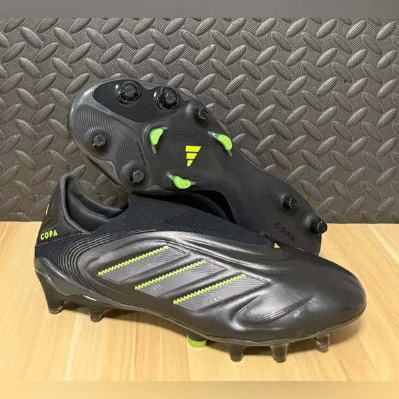 Adidas Copa Pure 3 Elite Laceless FG Black Green Soccer Cleats JS0652 Mens Sizes