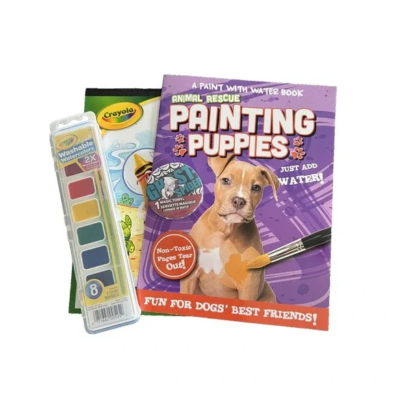 Painting Puppies Water Color Paint Book Arts And Crafts For Kids Ages‎ 3+