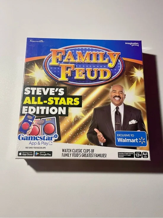 Family Feud Steve's All-Stars Edition Board Game - New Sealed Collectible