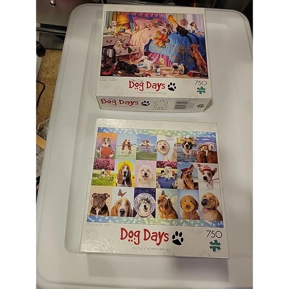 Buffalo Games 750 Piece Puzzle Dog Days  Set -2