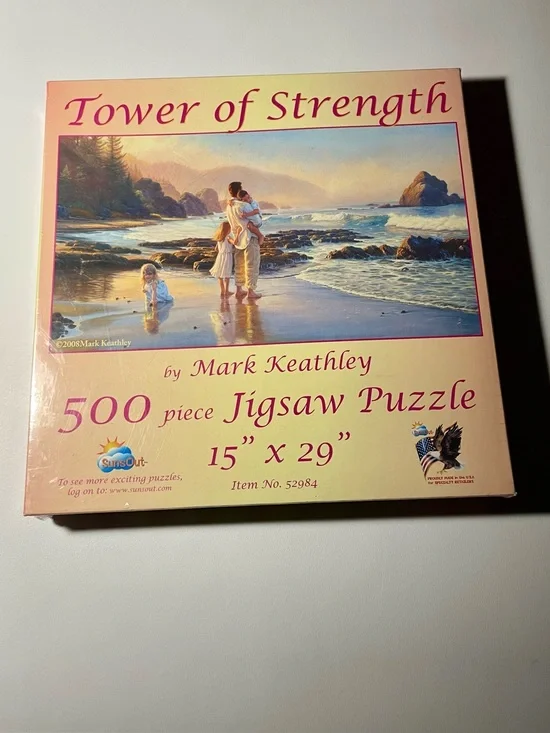 SunsOut Tower of Strength 500 pc Puzzle Mark Keathley Panoramic NEW Sealed Dent
