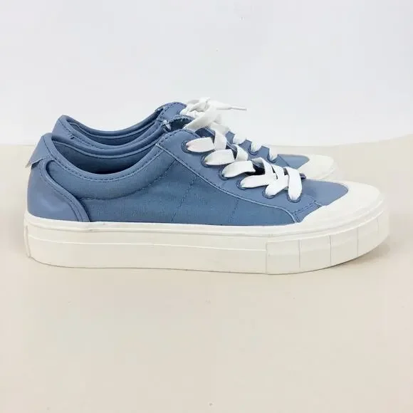 Susina Womens Fashion Sneakers Size 8M Blue Round Toe Low Top Lace Up Shoes