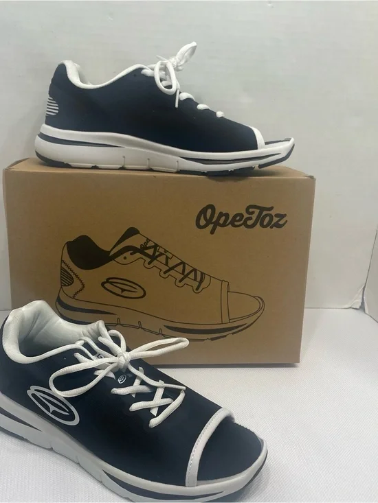 Women’s Black White Lace-Up Open-Toe Sneaker. Size 9.5. New in box. MSRP $90.