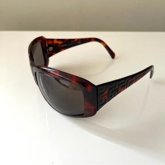 VERSACE  Y2K sunglasses wrapped around brown