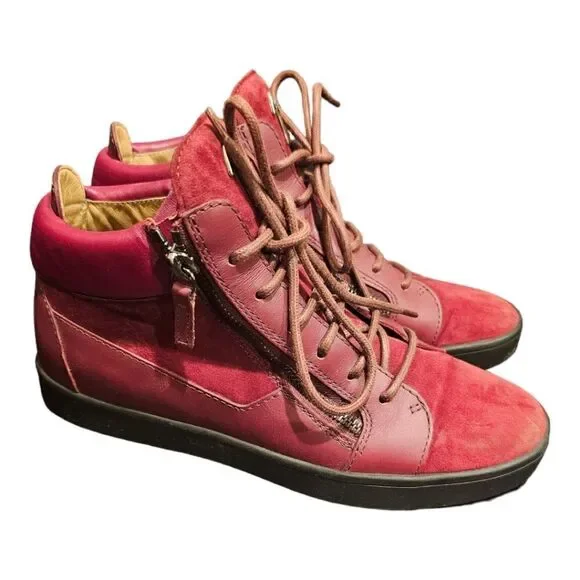 GIUSEPPE ZANOTTI Suede & Leather Sneakers‎ - Size 37 1/2