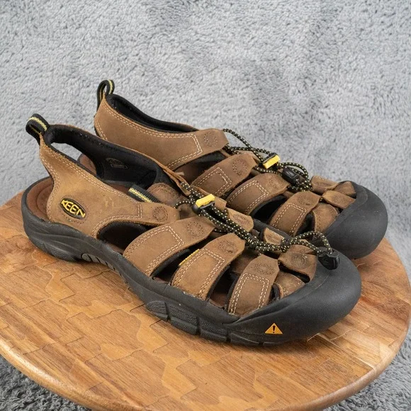 Keen Newport Outdoor Trail Waterproof Leather Closed Toe Sandals Brown 13