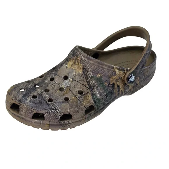 Crocs Classic Clog Realtree Xtra Camo Mens 10 Womens 12 Brown Khaki 15581