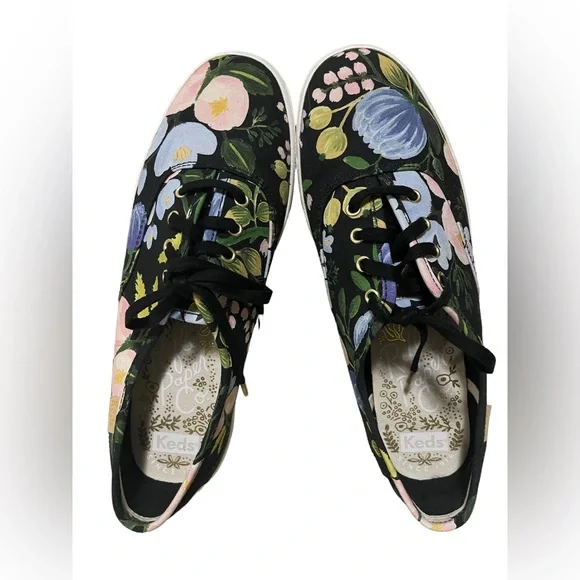 Rifle Paper‎ Co. x Keds - Black Botanical Champion Sneaker