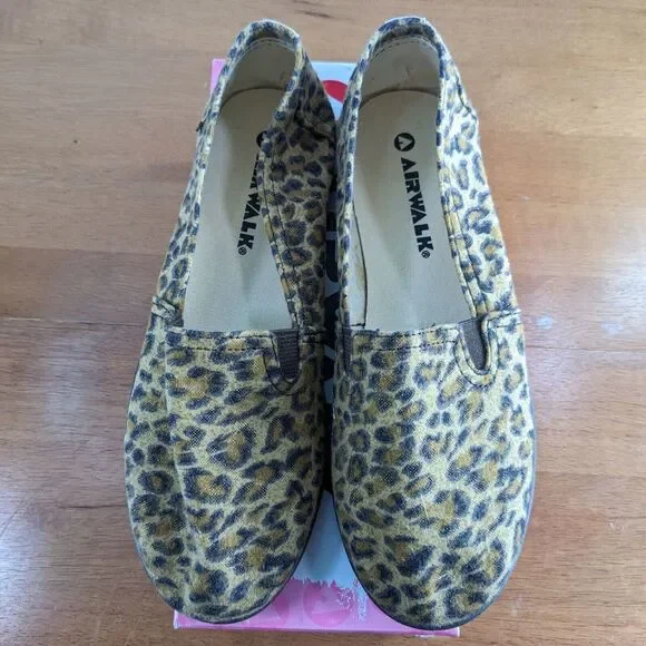 Vintage Airwalk Women's Size 6‎ Cheetah Print Sneakers Flats Shoes IOB