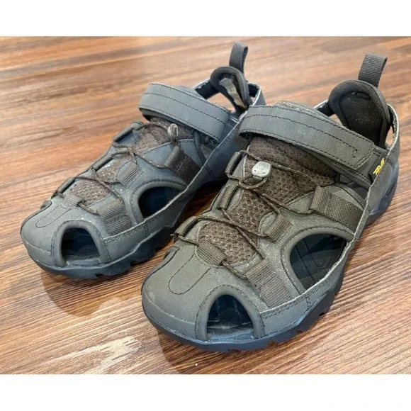 Teva‎ Mens Sandal Size US 8 Forbay 2 Brown Leather Bungee Hiking 1016308