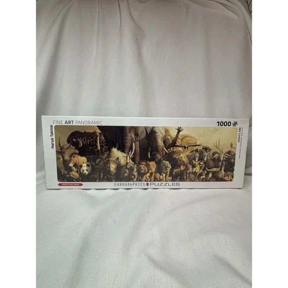 Eurographics Fine Art Panoramic Noah's Ark 1000 Piece Puzzle Haruo Takino