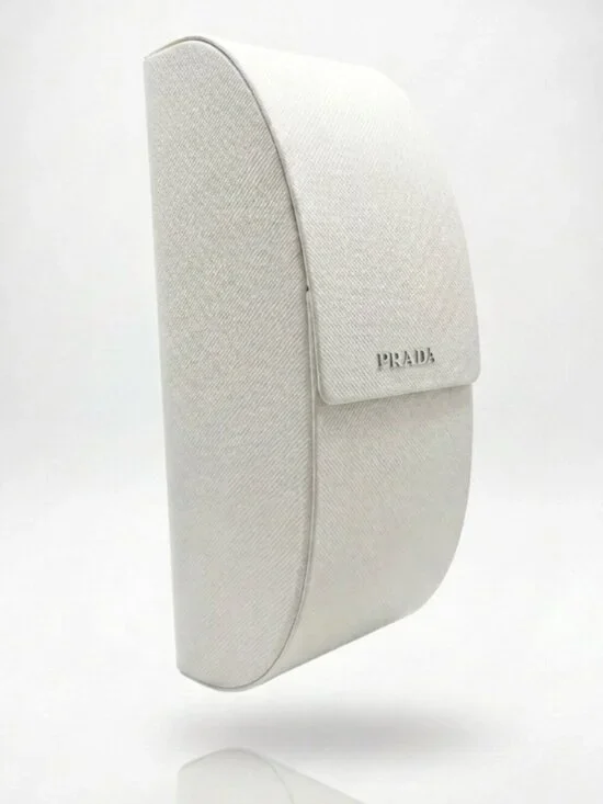 PRADA Flip Top Large Hardshell Sunglass Glasses Case White