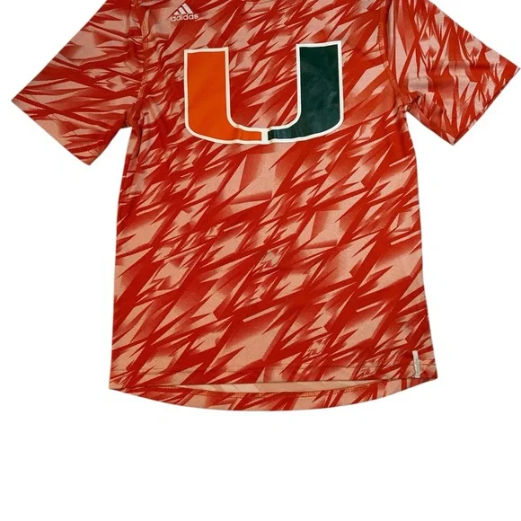 Men’s Adidas Miami Hurricanes Sideline Shock Energy Shirt Size S