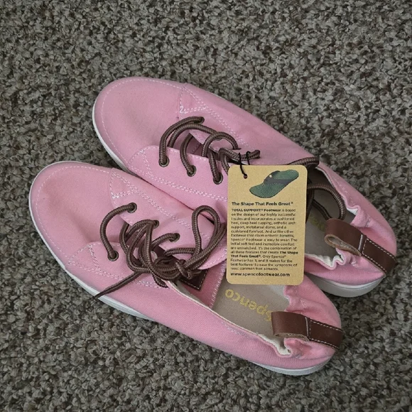 Spenco Pink Canvas Ladies Sneakers
