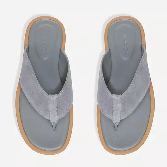 Vince ​Dean Men's Thong Toe Smoke Suede Sandals Size 9‎ 42.5