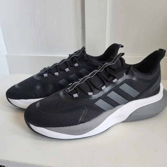 Adidas Cloudfoam Bounce Mens 13.5‎ Running Shoes Black Gray Athletic Sneakers