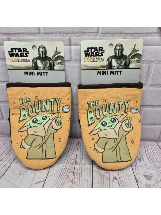 Disney Star Wars Grogu Baby Yoda Oven Mini Mitt Set Of 2 The Mandalorian NWT