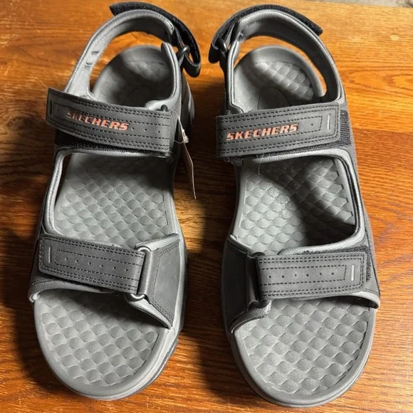 Skechers‎ Mens Sandals Size 12 Steady Grip Loop And Hook NWT