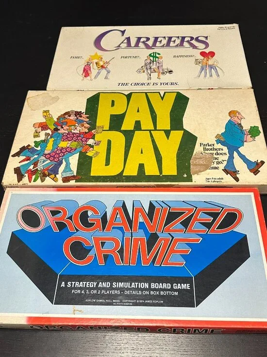 Vintage‎ Board Game Lot (3) Careers 1992, Pay Day 1975 & Organized Crime 1974