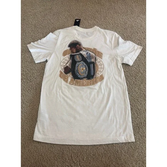 Argentina T-Shirt Lionel‎ Messi Title Belt 2024 Copa America Adidas Tee Mens S