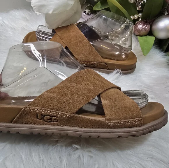 UGG Wainscott Slide Sandals - Chestnut Suede mens shoes New