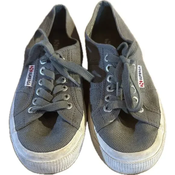 Superga 2750 Cotu Classic Unisex Gray Canvas‎ Sneakers Size 8
