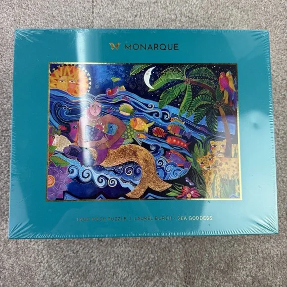 Vtg Laurel Burch Monarque 1000 Piece Puzzle Sea Goddess New Sealed Pls See Pics