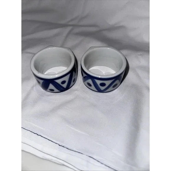dansk porcelain napkin holders (2) matching excellent condition‎ 2