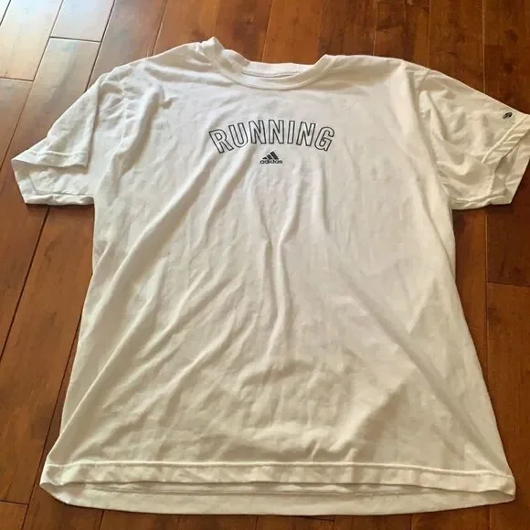 Men’s Adidas white running tee xl