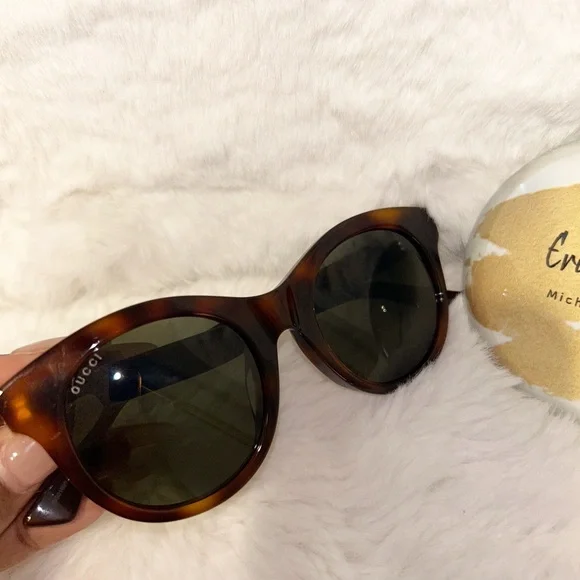 Gucci Tortoiseshell Round Sunglasses‎
