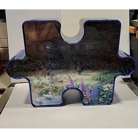 Collectors‎ Series Puzzle Piece Shaped Tin Feeding The Geese