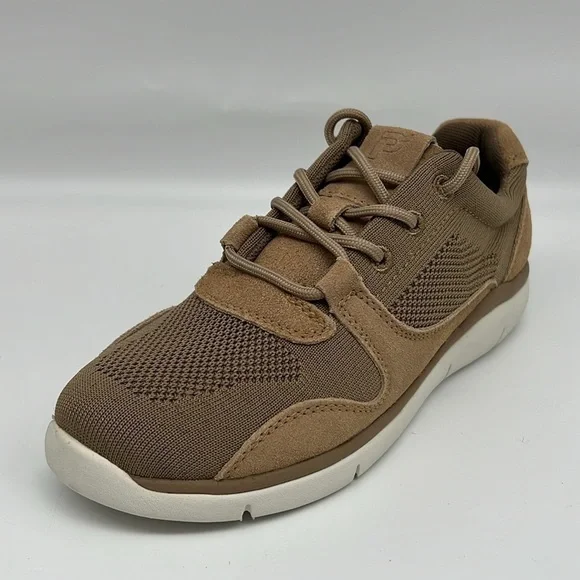 Propet Sarah Oxford Sneaker Flax Tan Knit Orthotic‎ Comfort Walking 7AA NARROW